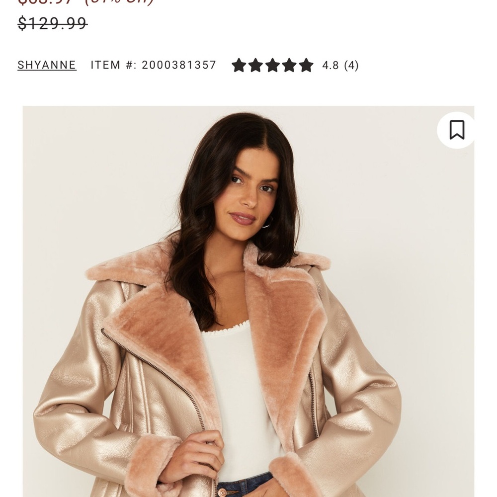 Shyanne Metallic Pink Faux Fur Coat